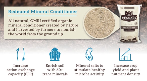 Redmond mineral conditioner for amending soil